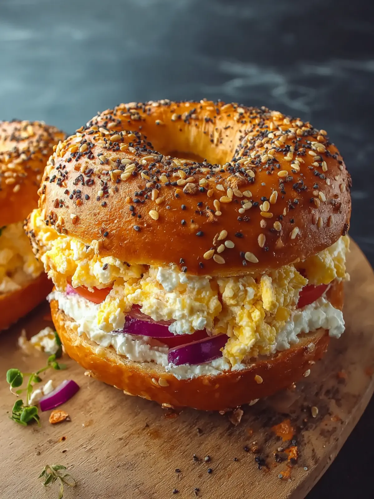 Protein Bagels with Cottage Cheese First Image