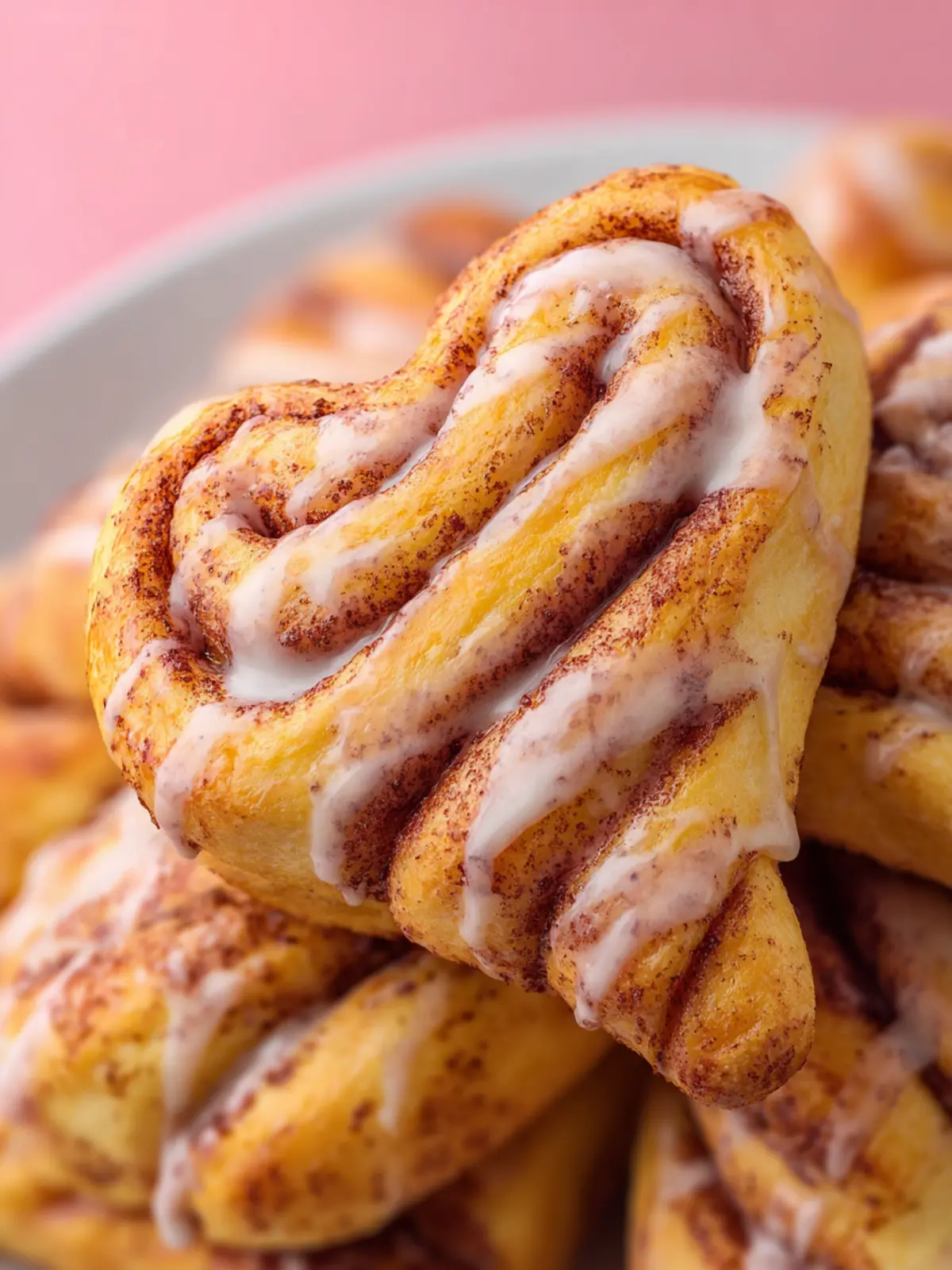 Heart Shaped Cinnamon Rolls with Refrigerated Dough First Image