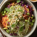 Fresh Spring Roll in a Bowl with Peanut Dressing First Image