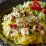 Low Carb Spaghetti Squash Chicken Alfredo (Gluten-Free) First Image