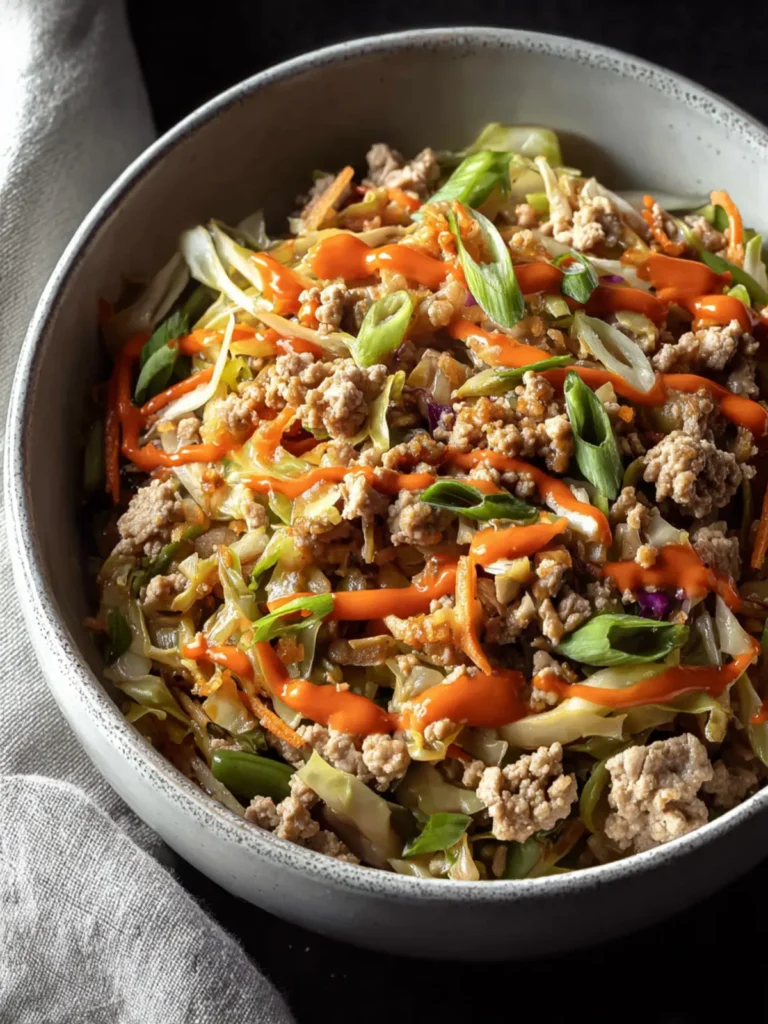 Easy Lean & Green Egg Roll in a Bowl with Turkey First Image