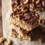 No Bake Chocolate Peanut Butter Chex Bars First Image