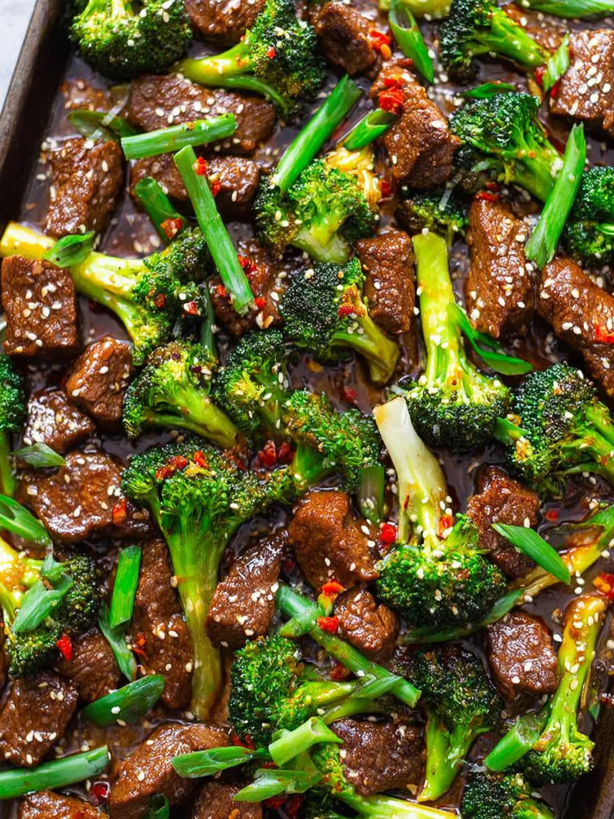 15-Minute Sheet Pan Beef and Broccoli First Image