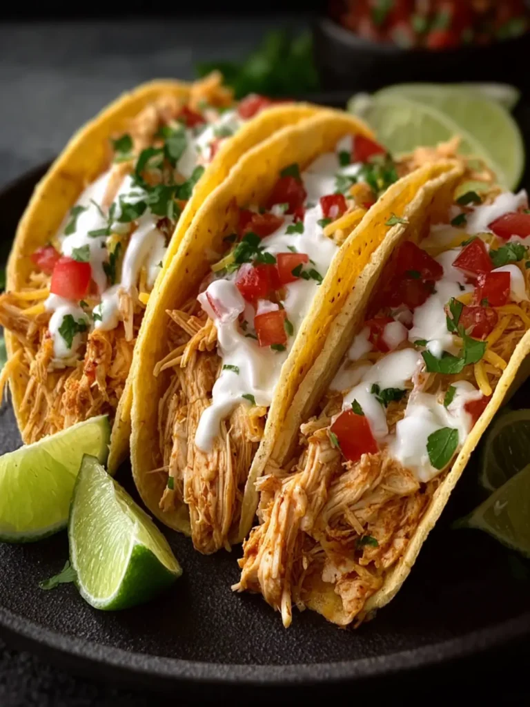 Creamy Crockpot Chicken Tacos First Image