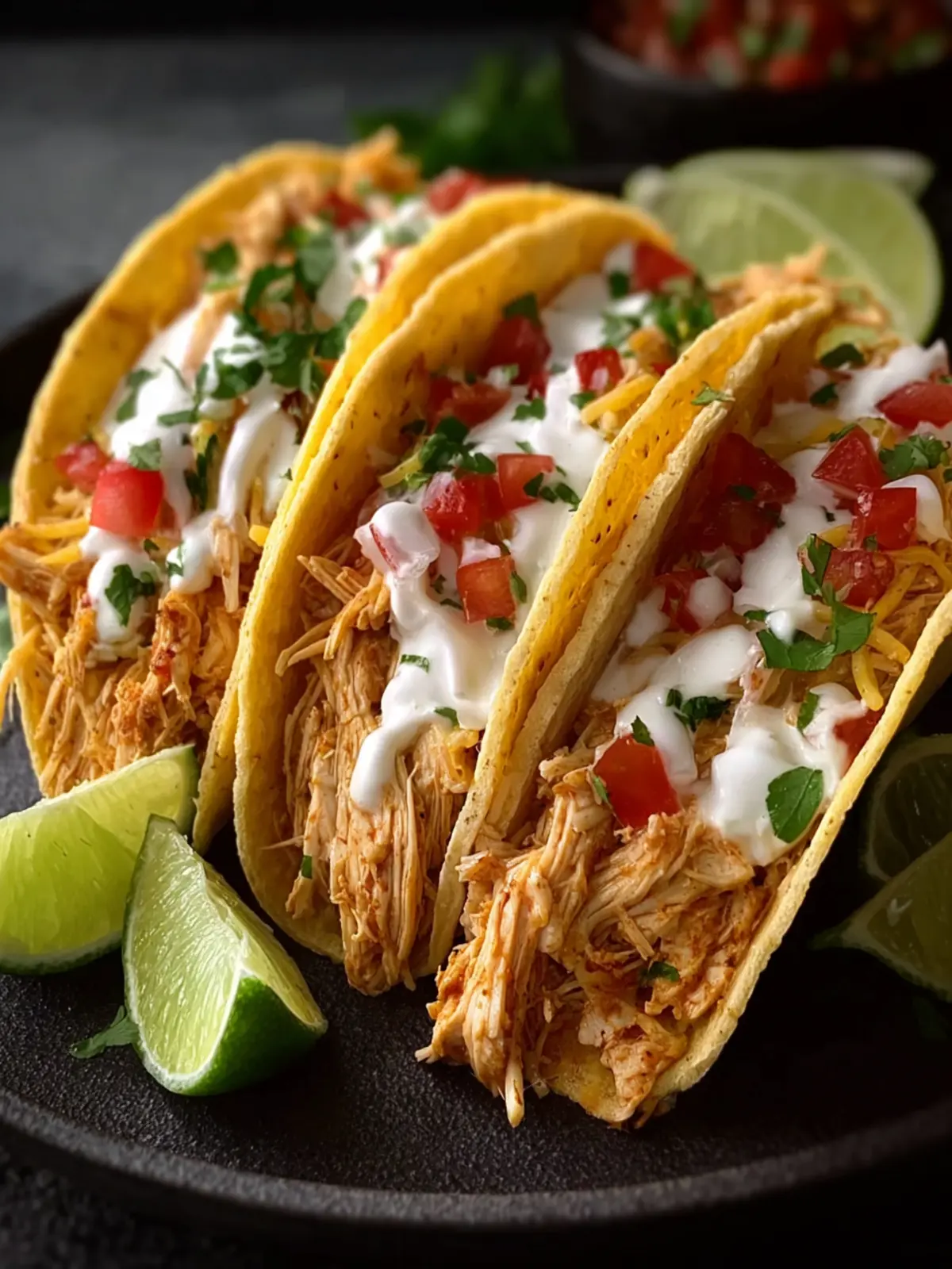 Creamy Crockpot Chicken Tacos First Image