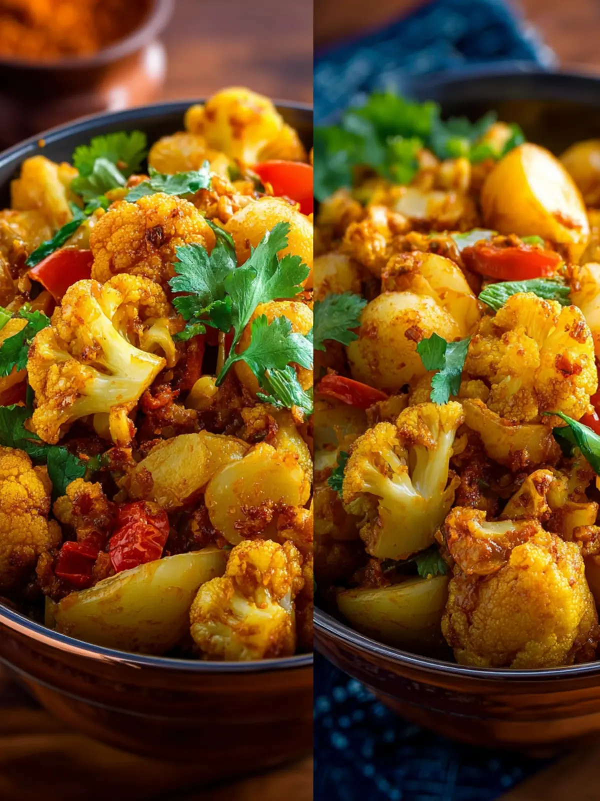 Aloo Gobi: Irresistibly Spiced Potatoes & Cauliflower Delight 6 Aloo Gobi Indian Spiced Potatoes and Cauliflower Second Image wlacdh
