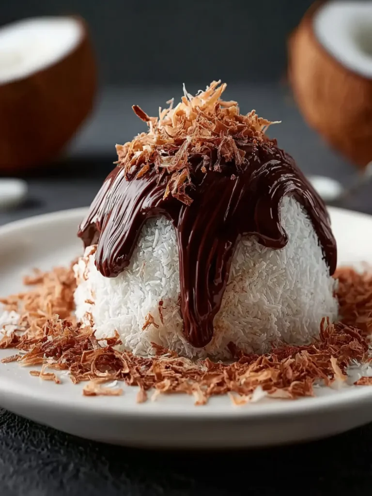 Coconut Dome with Chocolate Spread First Image