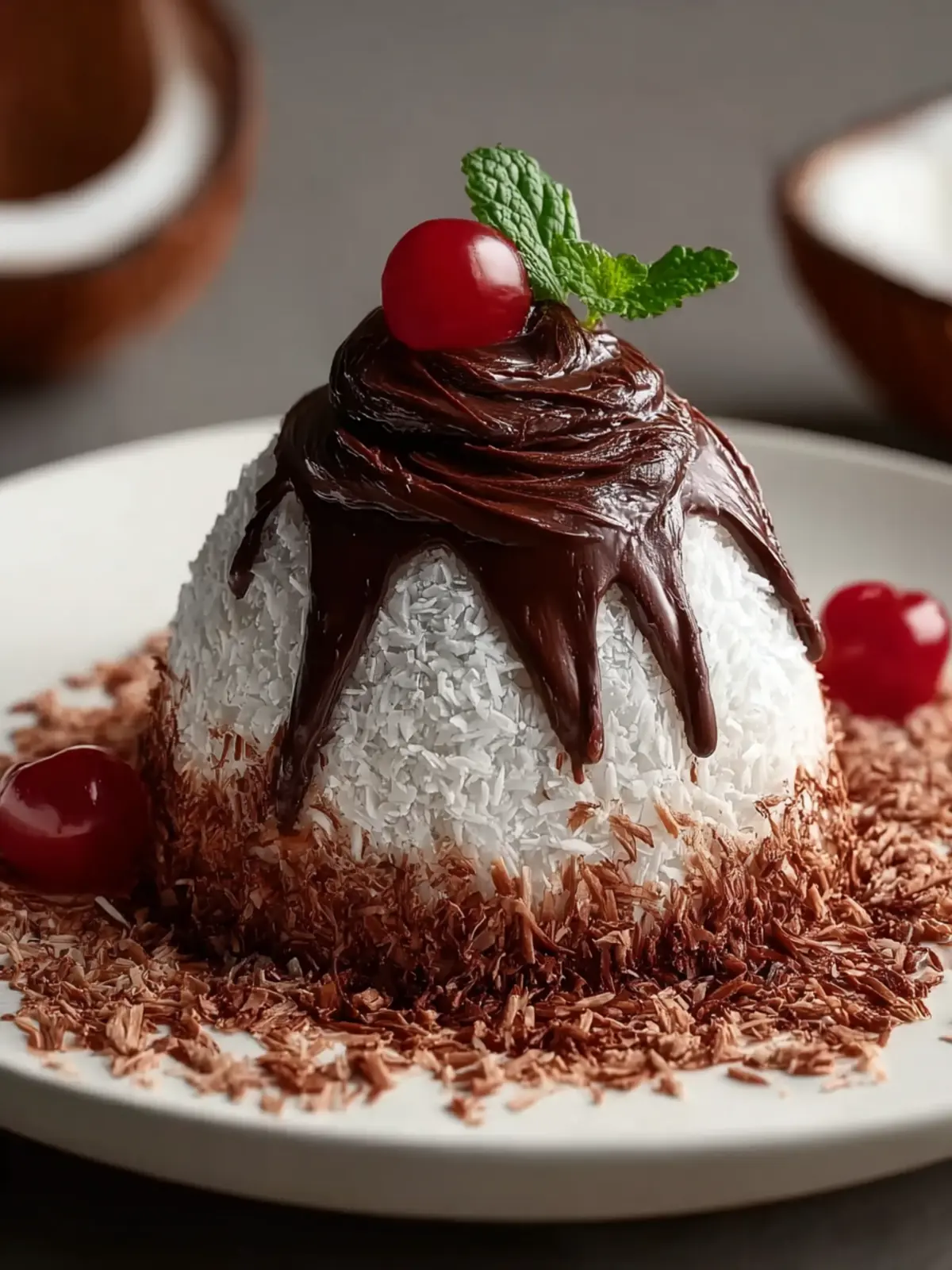 Coconut Dome with Chocolate Spread Third Image nauqap