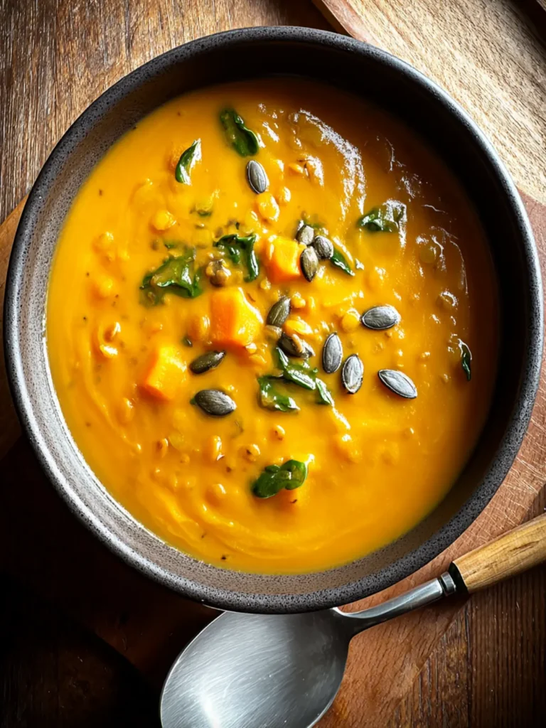 Cozy Creamy Pumpkin Lentil Soup Recipe for Fall Bliss First Image