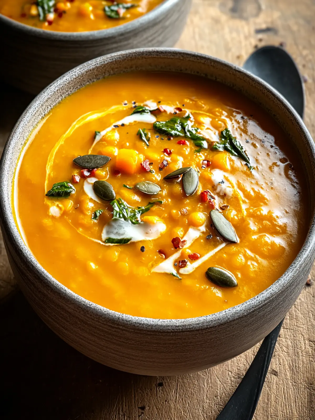 Cozy Creamy Pumpkin Lentil Soup Recipe for Fall Bliss Second Image h3geg5