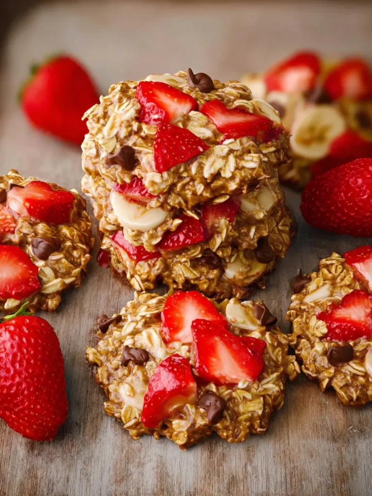 Healthy Strawberry Banana Oatmeal Cookies First Image