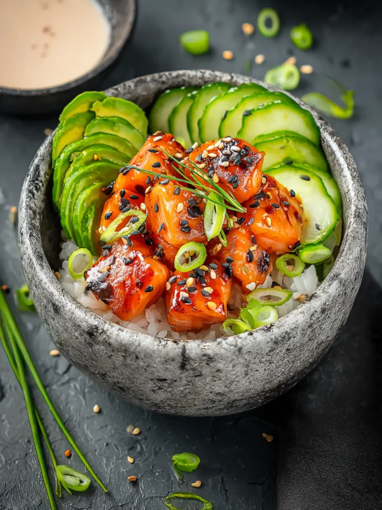 Irresistible Spicy Salmon Maki Bowls: A Flavorful Delight First Image