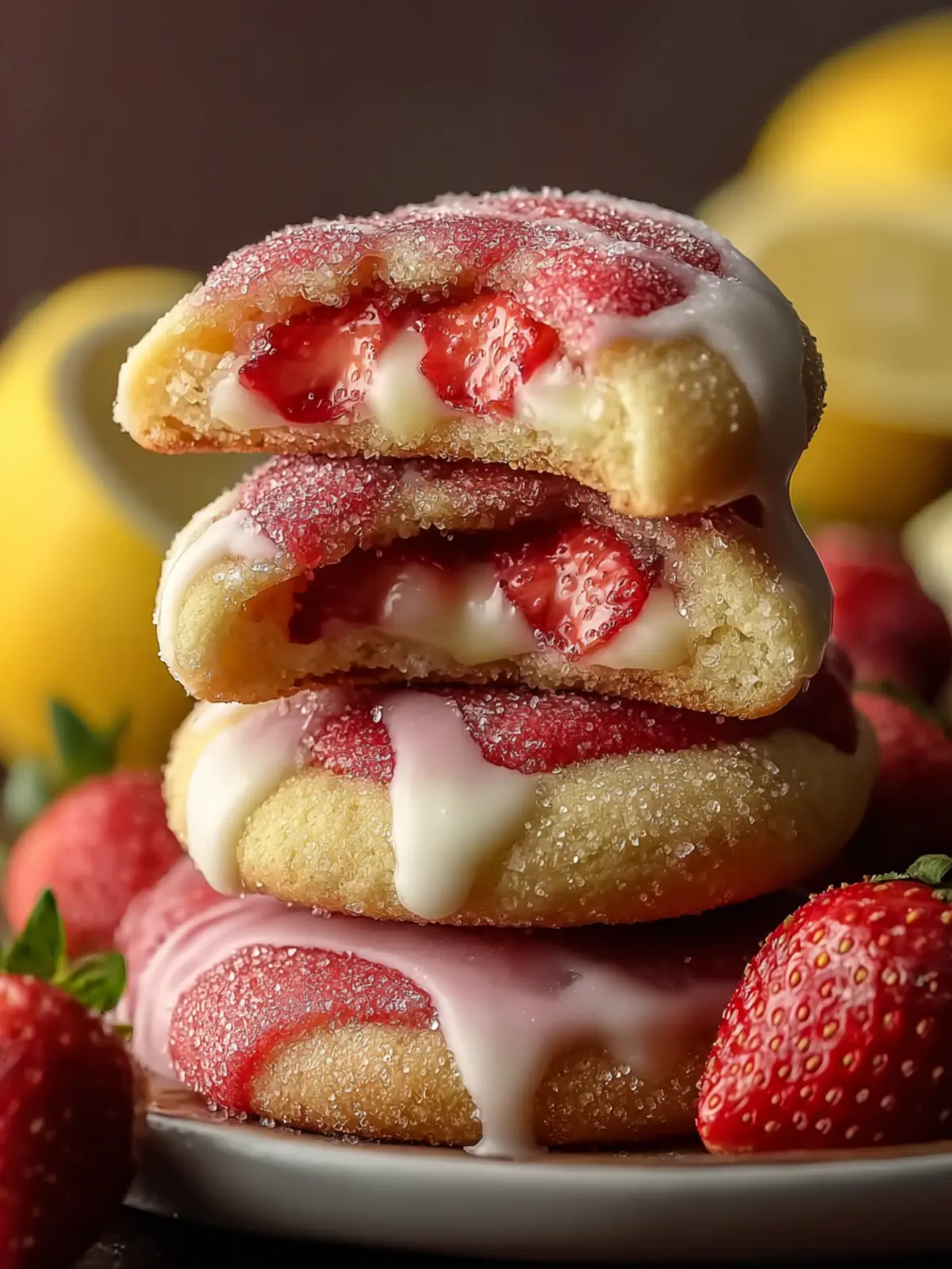 Lemon Sugar Strawberry Cookies: Irresistibly Sweet Delight 8 Lemon Sugar Strawberry Cookies An Incredible Ultimate Recipe Fourth Image kmikpr
