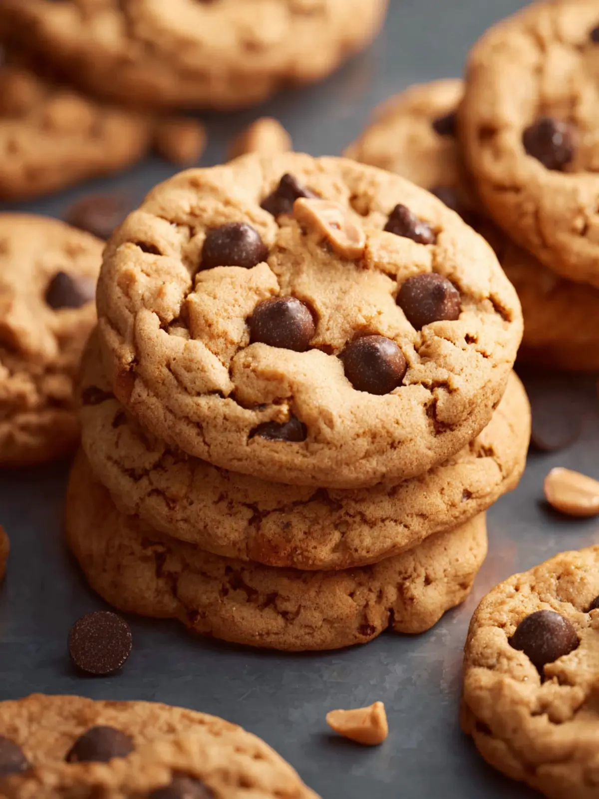 Peanut Butter Chocolate Chip Cookies First Image