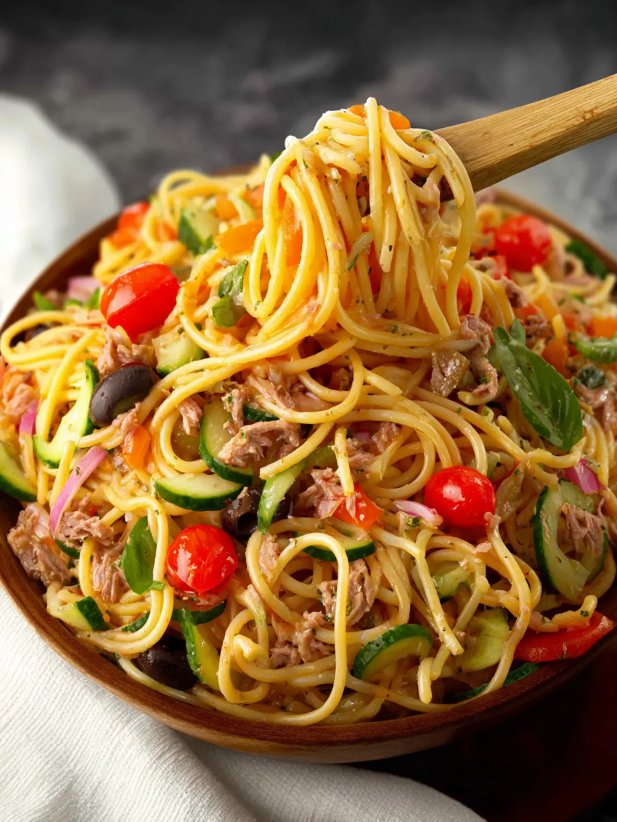 Spaghetti Salad with Italian Dressing Recipe Third Image lhgwdd
