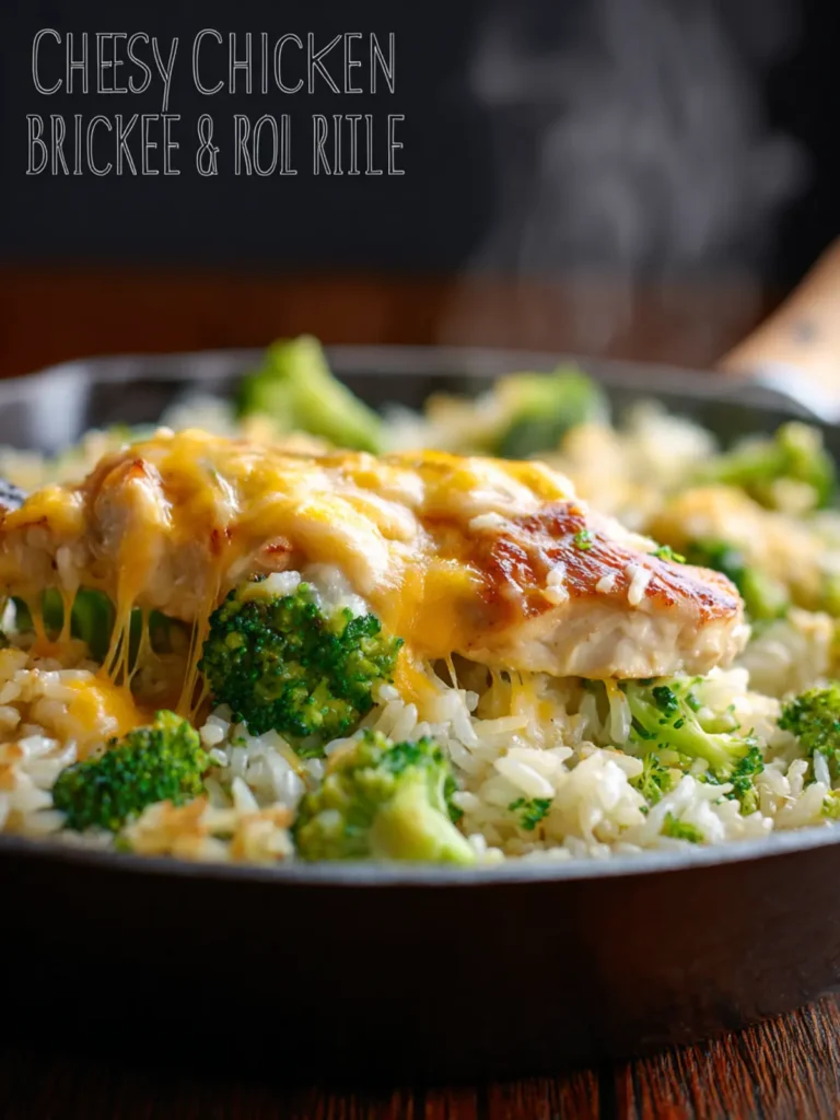 Cheesy Chicken Broccoli & Rice Skillet First Image