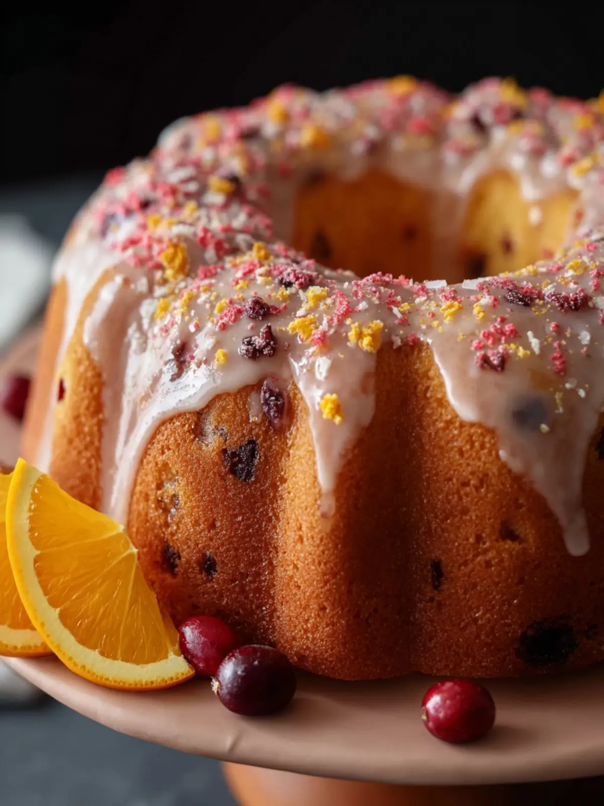 Cranberry Orange Bundt Cake First Image