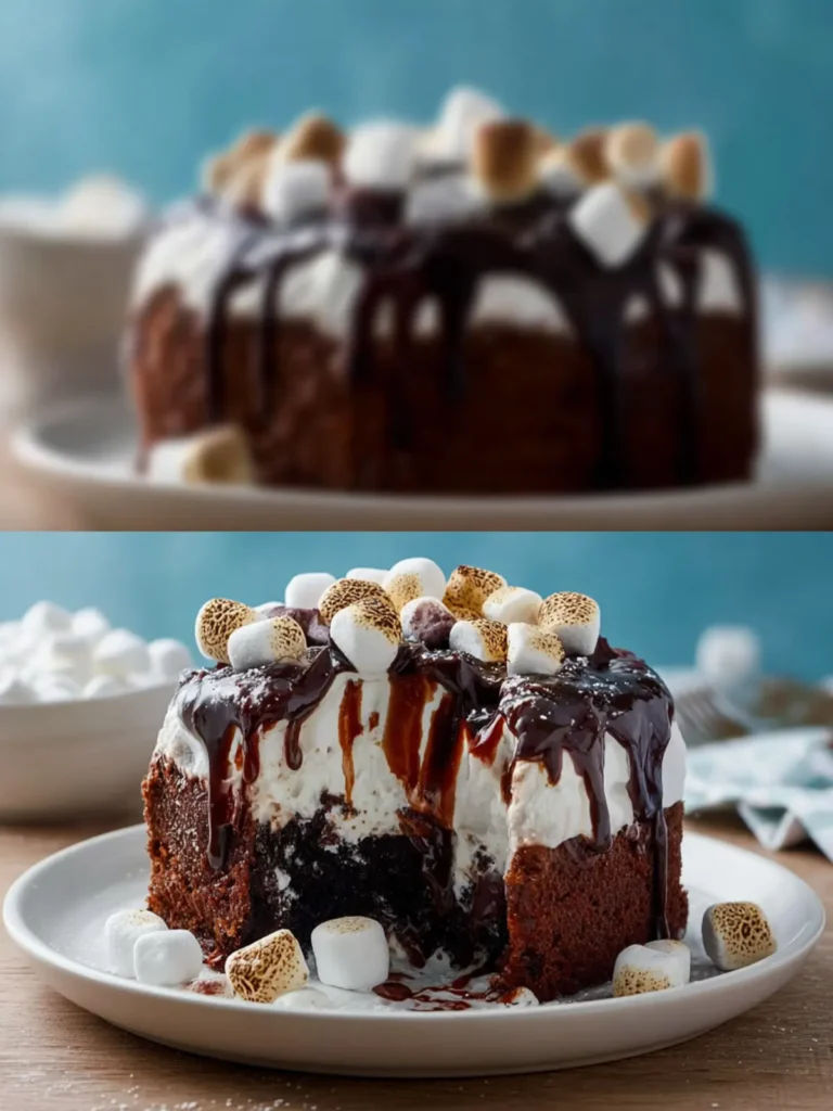 Easy Marshmallow Chocolate Poke Cake That Will Melt Your Heart