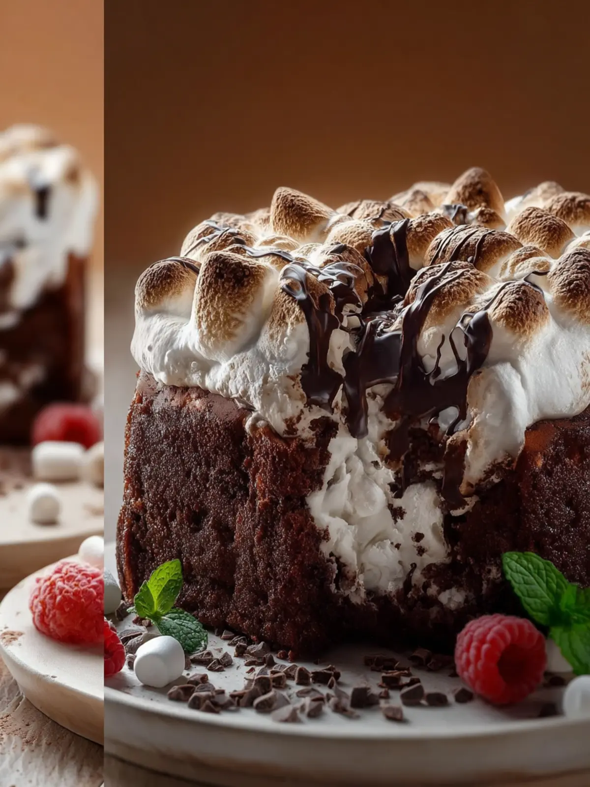 Easy Marshmallow Chocolate Poke Cake Fourth Image ydjs9t