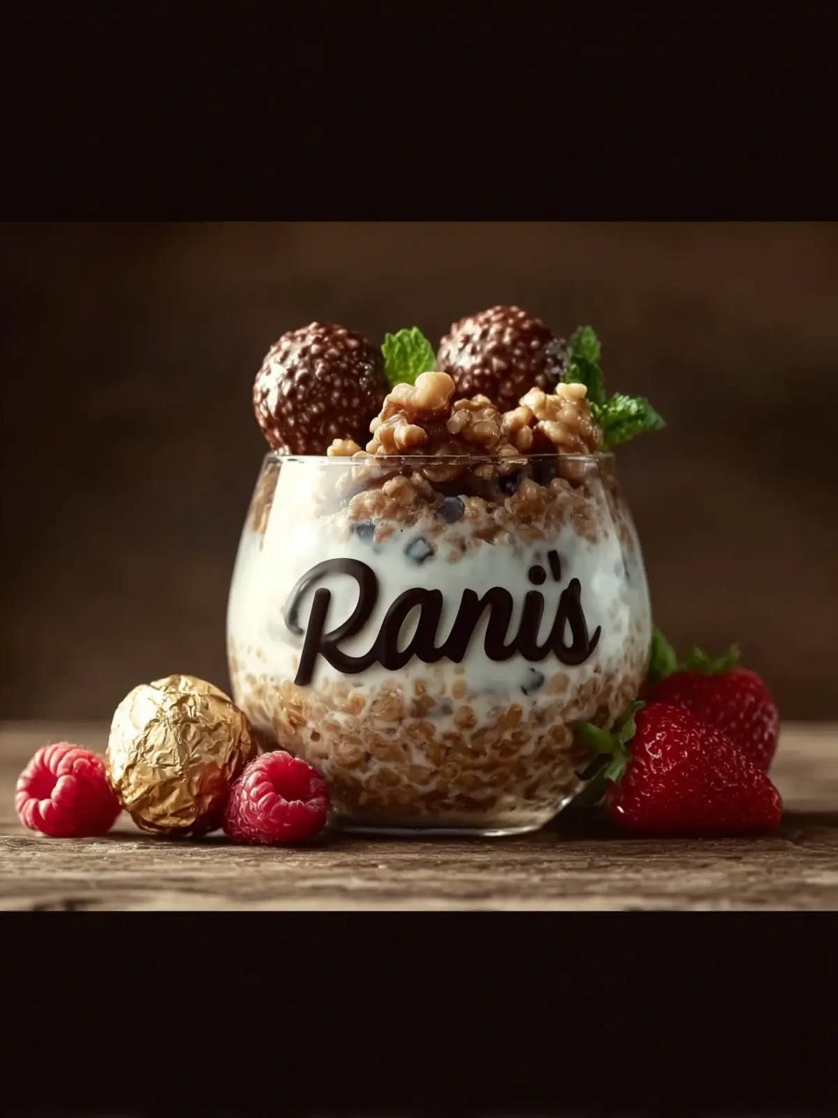 Indulge in Ferrero Rocher Protein Overnight Oats Delight Fourth Image mwujoe