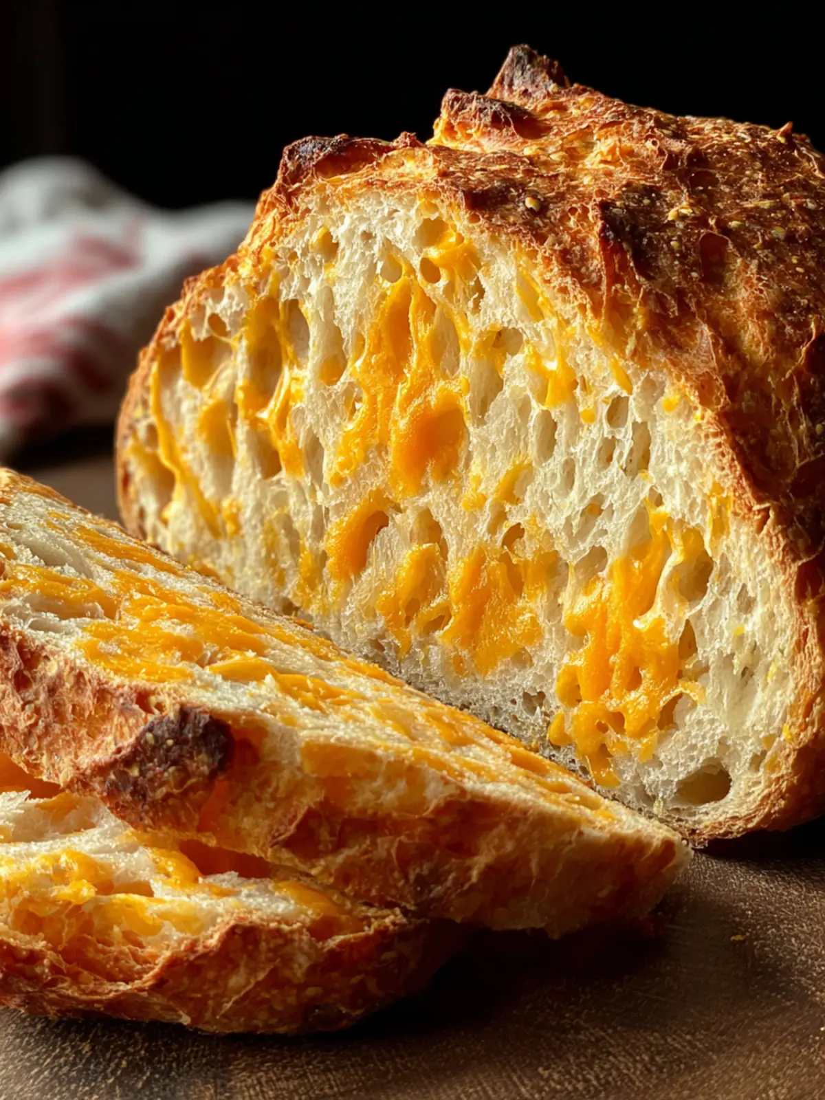 No-Knead Cheddar Bread First Image