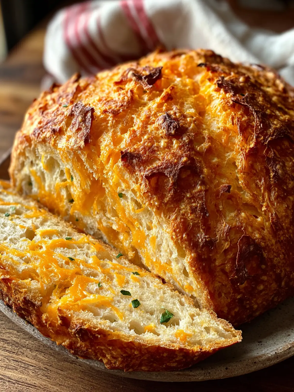 No Knead Cheddar Bread Fourth Image n8i9in