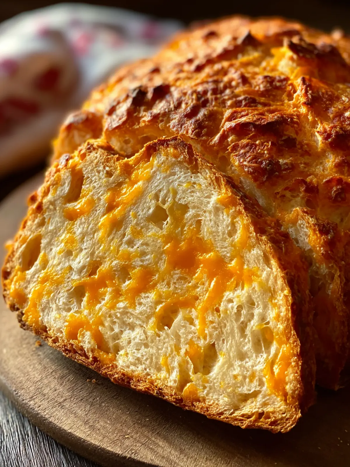 No Knead Cheddar Bread Second Image avppiv