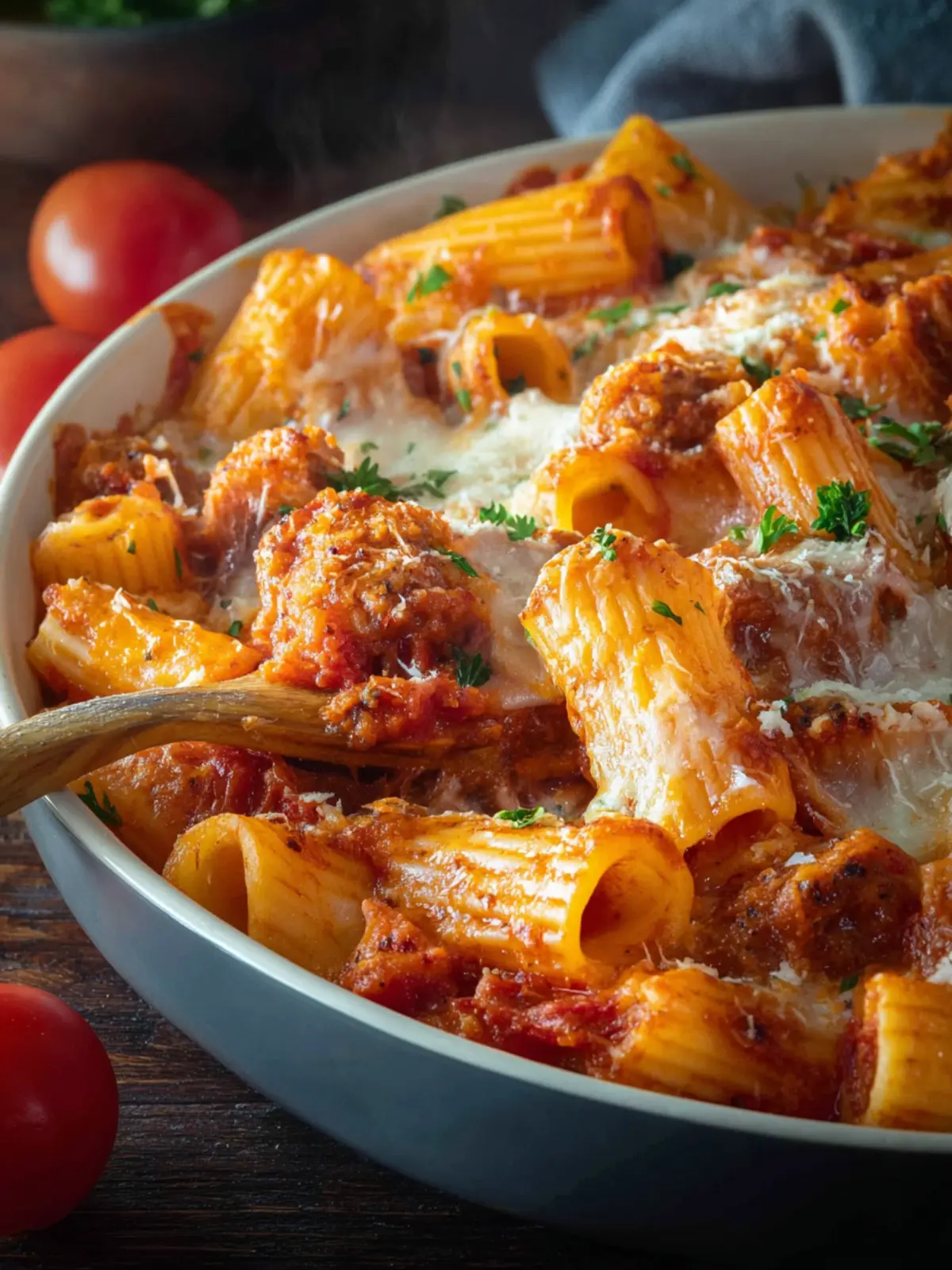 Spicy Italian Sausage Baked Rigatoni Fourth Image n98dqa