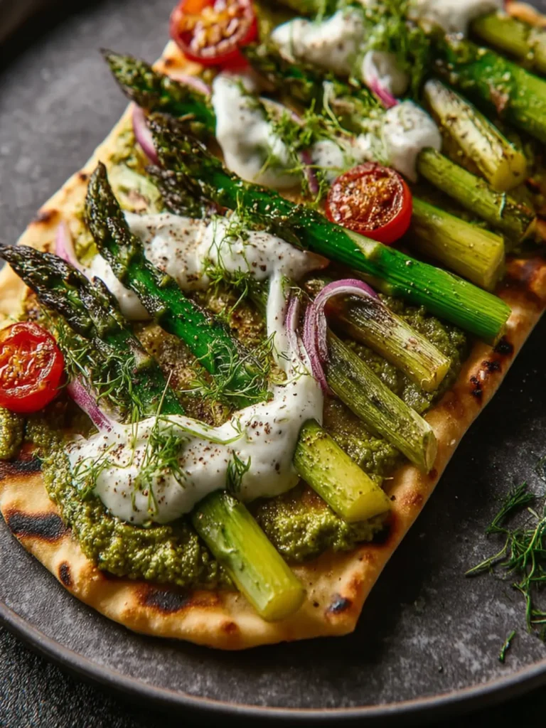 Asparagus Flatbread with Pesto Aioli First Image