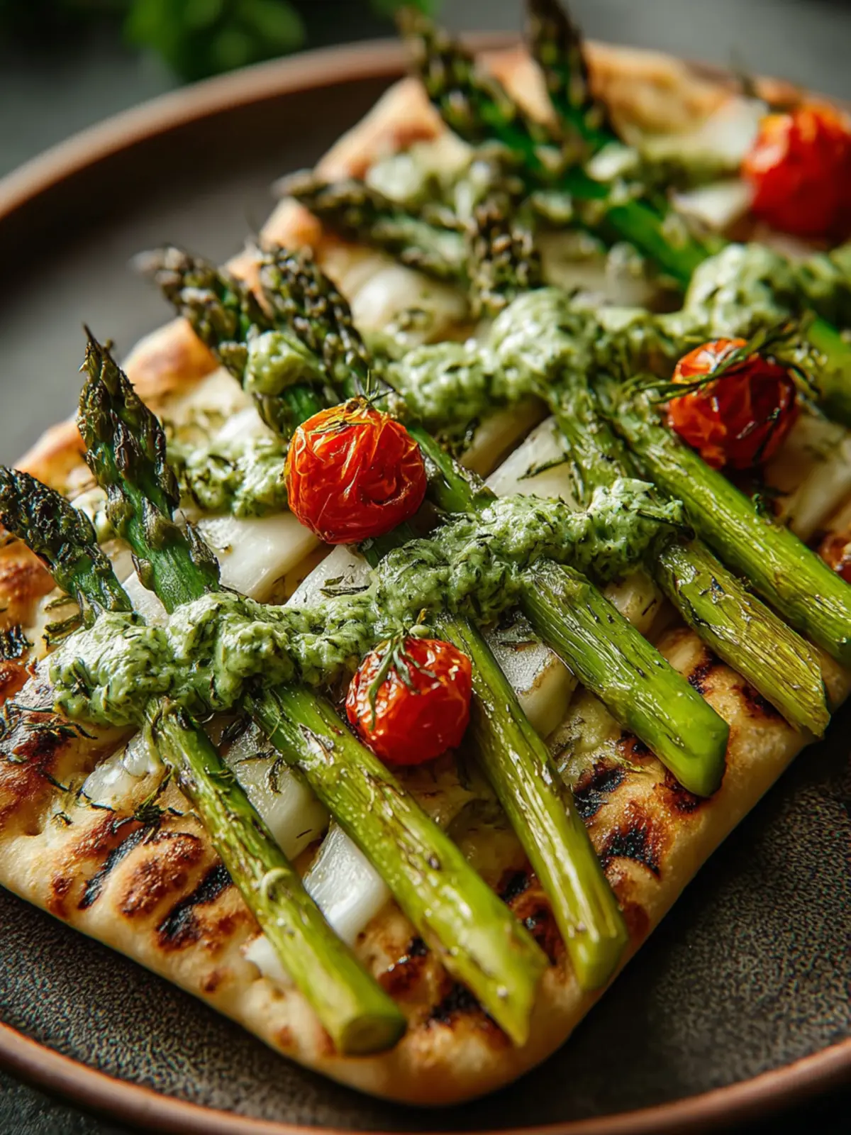 Asparagus Flatbread with Pesto Aioli Second Image dy7var