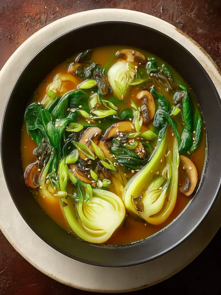 Vegetarian Bok Choy Miso Soup That Warms the Soul