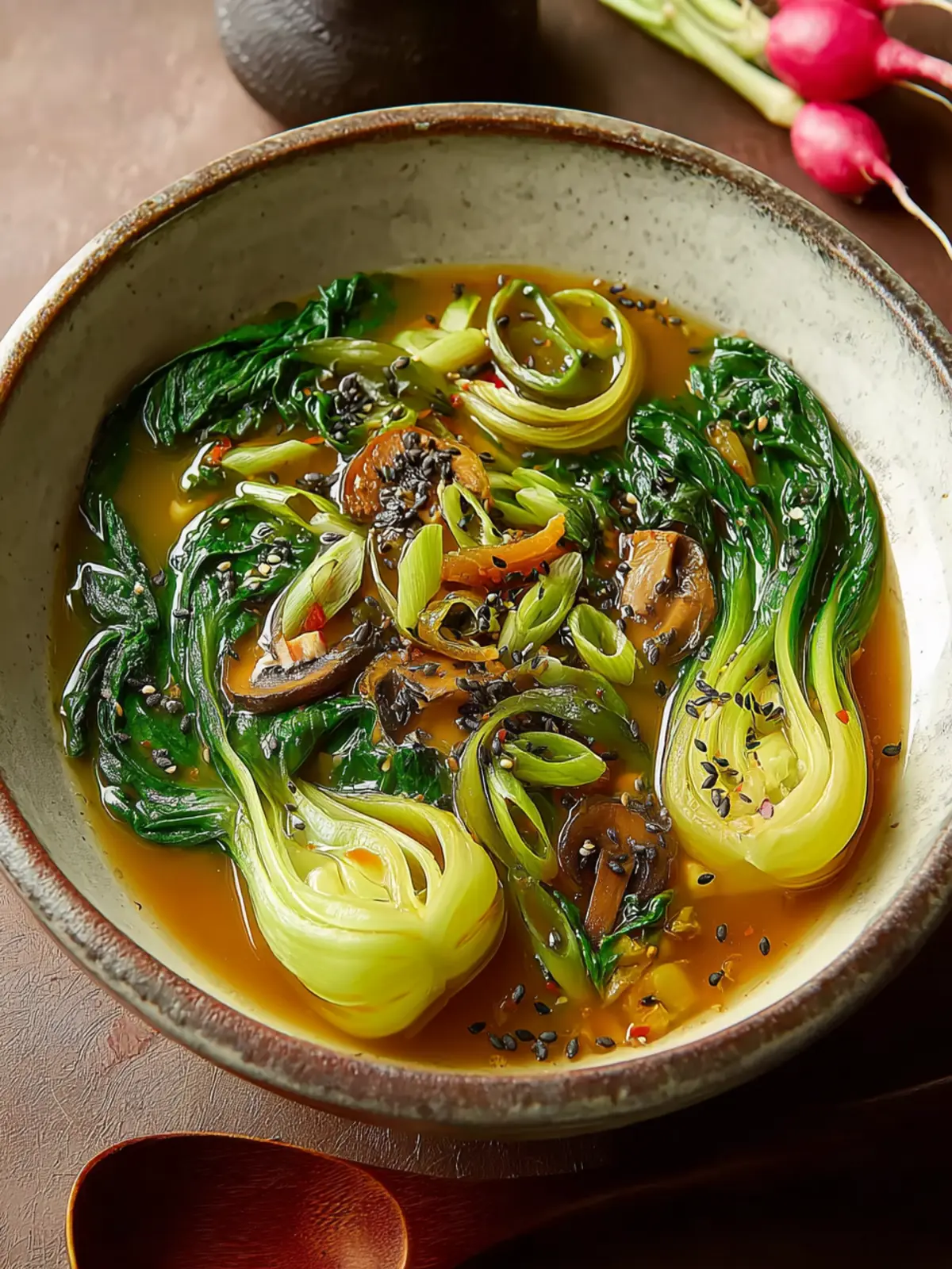 Vegetarian Bok Choy Miso Soup Third Image yu86dm