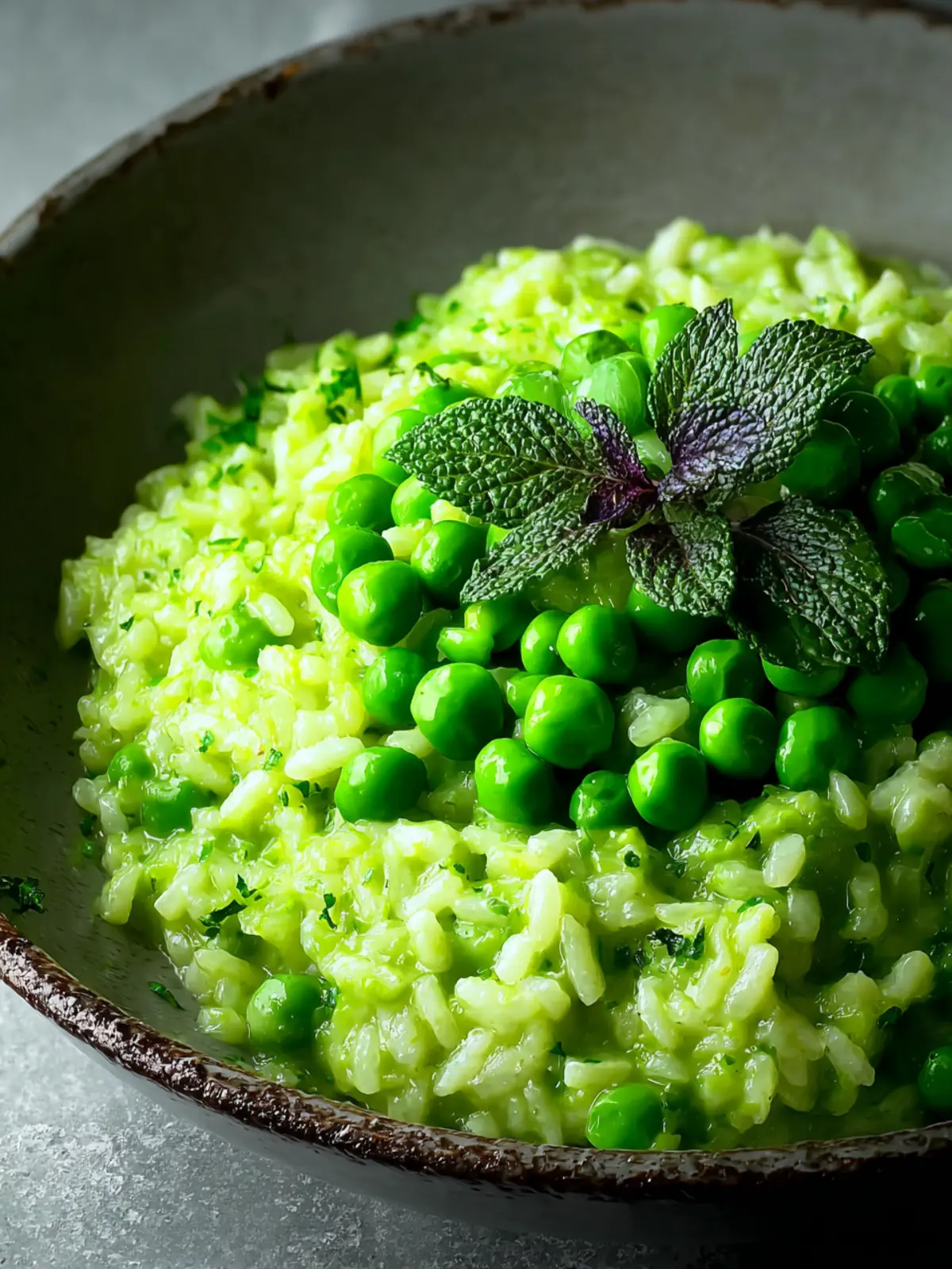 pea mint risotto vegan First Image